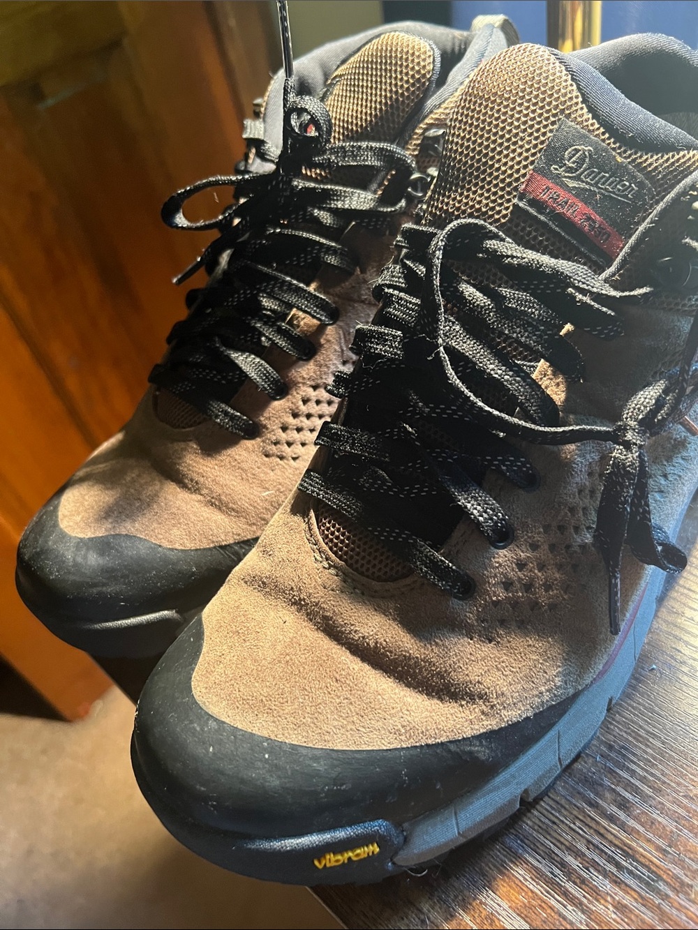 Danner Brown Suede Men's Hiking Boots with Black Accents